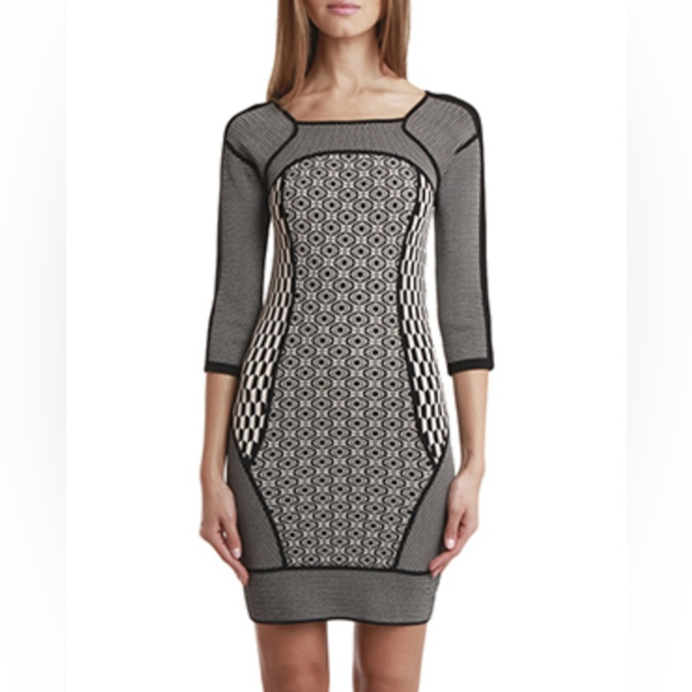 A.L.C. Jay Dress Geometric Jacquard Knit Bodycon NWT Size S